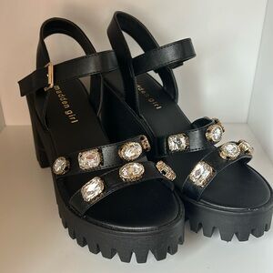 Madden Girl black block heels